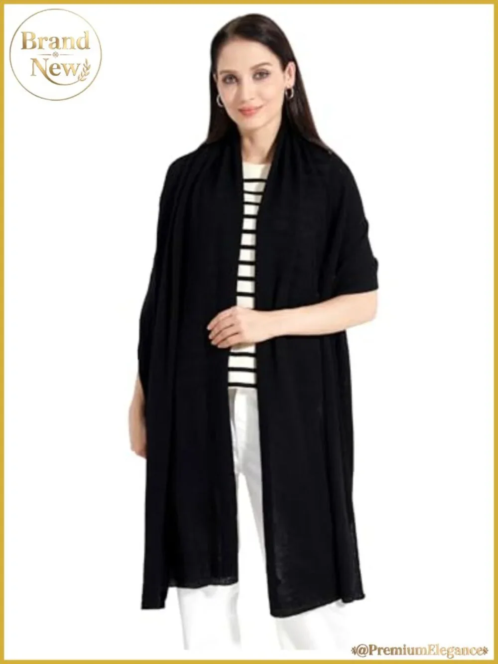 100% Cashmere Wrap Soft Scarf Stole Knitted Shawl Women Travel Extra Large 87x28